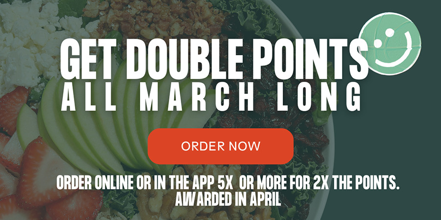 Get Double Points All Month Long